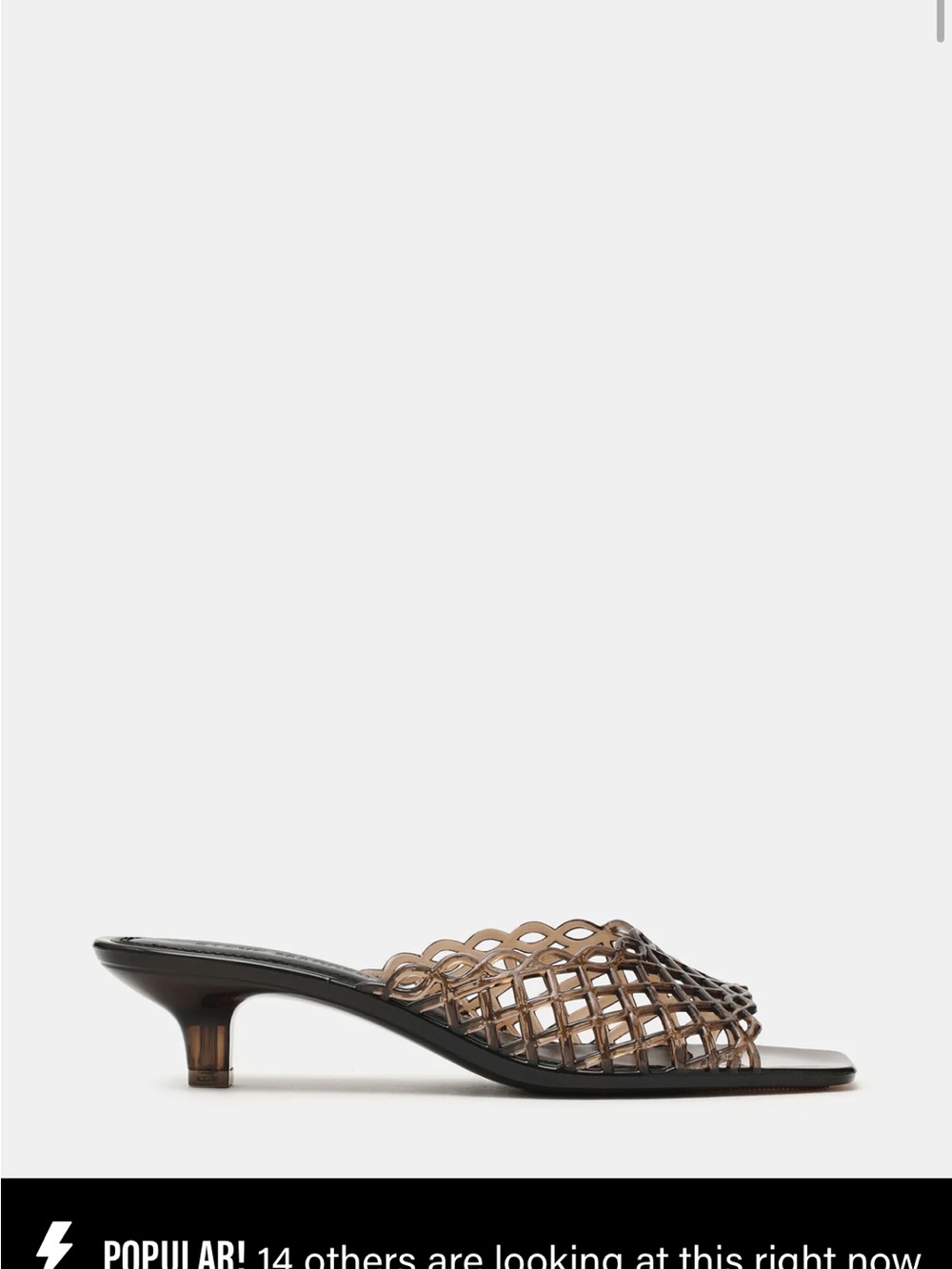 Steve Madden Ginger Smoke Open-Toe Kitten Heel Mules